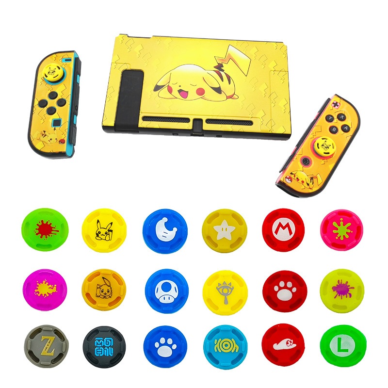 1 ชิ้น Zelda ธีมซิลิโคนนิ้วหัวแม่มือหมวก oled เกมจับครอบคลุมสำหรับ Nintendo Switch Lite