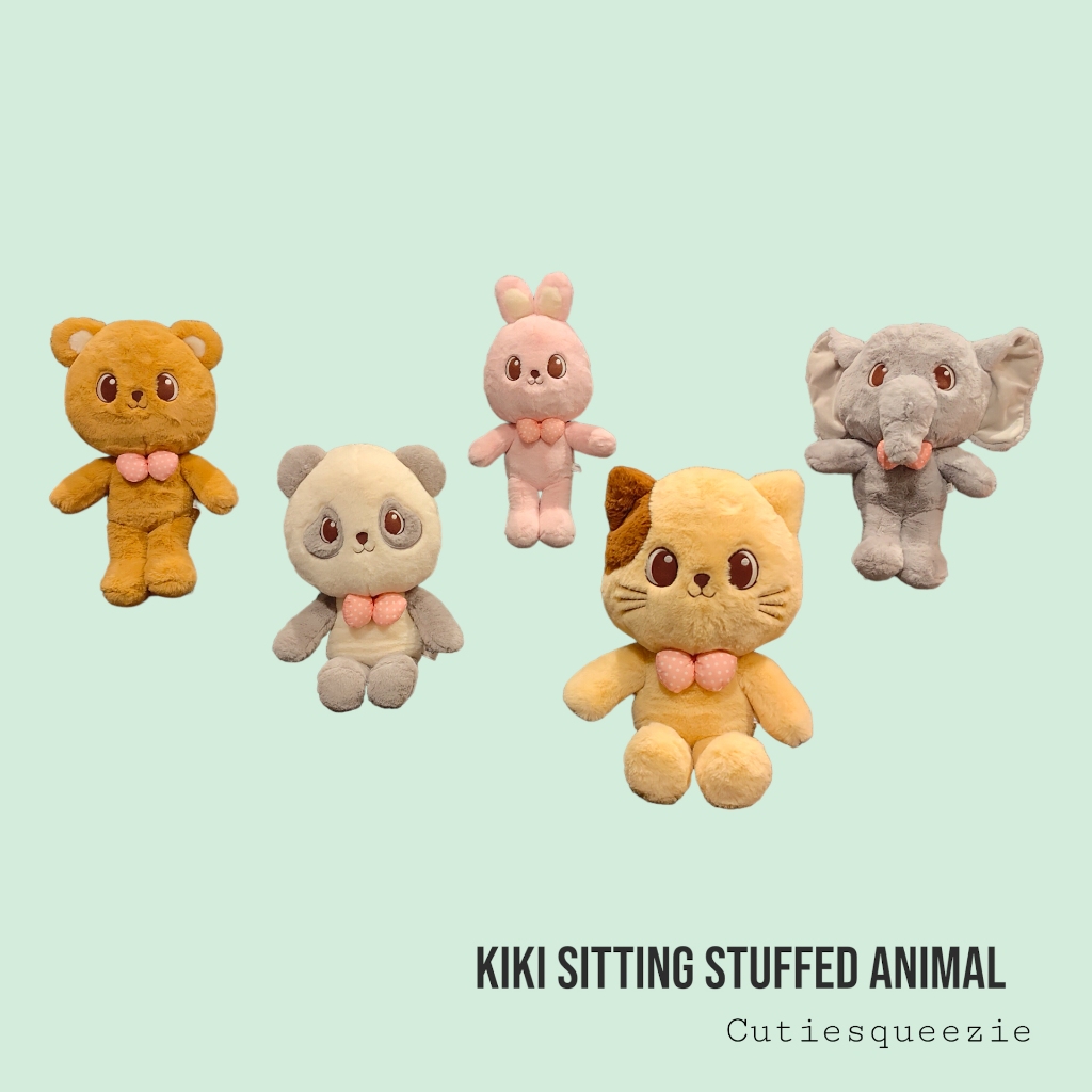ตุ๊กตาสัตว์ต่างๆ แก๊งคิคิ (ท่านั่ง) ไซส์ M (Sitting) KiKi Stuffed Animal