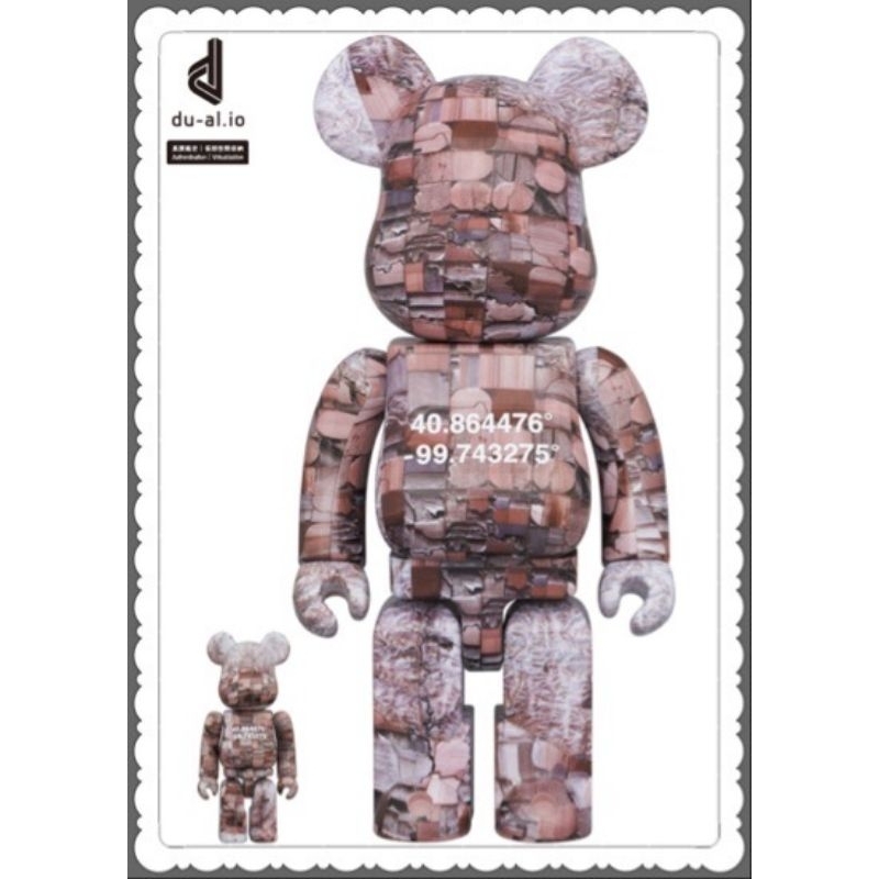 (ของแท้) BE@RBRICKBenjamin Grant「OVERVIEW」NEBRASKA 100％ & 400％ (bearbrick)