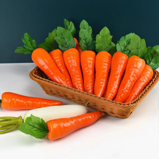 แครอทปลอม ผักปลอม ผักผลไม้ปลอม สำหรับตกแต่งร้านอาหาร แต่งบ้า…