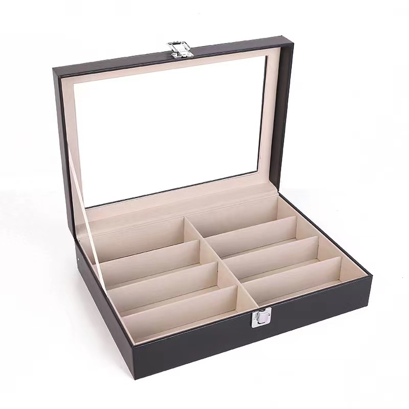 กล่องนาฬิกา 3 6 10 12 20 24เรือน หนังสีดำคลาสสิก กล่องใส่นาฬิกา Watch Box