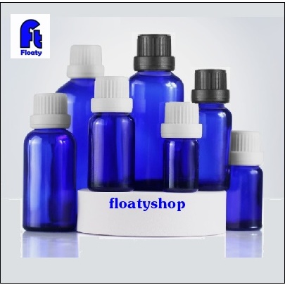 5ml 10ml 30ml ขวดแก้ว สีน้ำเงินใส ขวดเปล่า ใส่น้ำมันหอมระเหย เซรั่ม สำหรับหยด เหยาะ แบ่ง