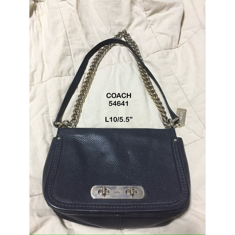 🎄COACH (54641)💯10/5.5” Swagger Handbag Pebble Leather Black