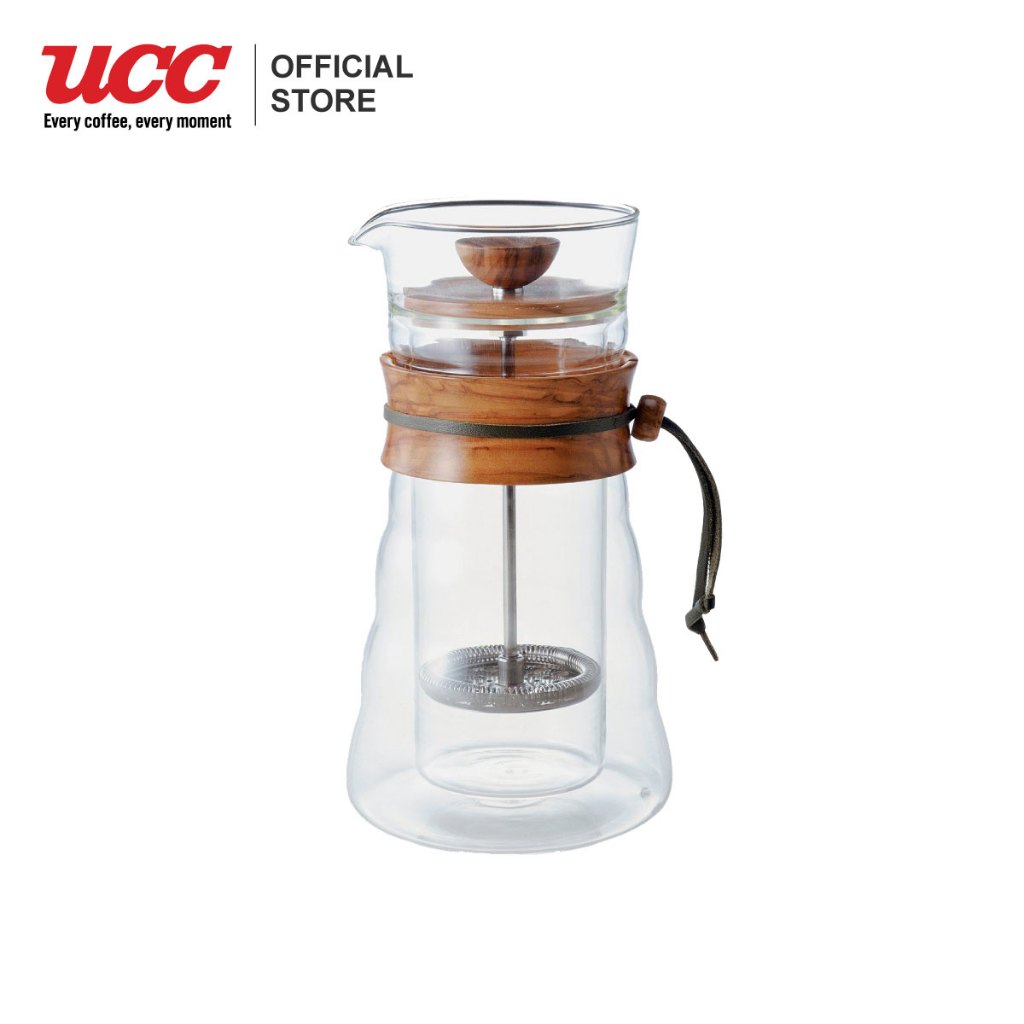 HARIO Double Glass Coffee Press (Olive Wood)