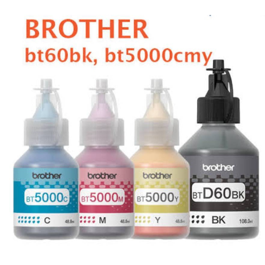 หมึกแท้/ราคาถูก/ของแท้ Brother BT-D60(BK) /BT6000BK/BT-5000C ชุด 4 สี BK, C, M, Y