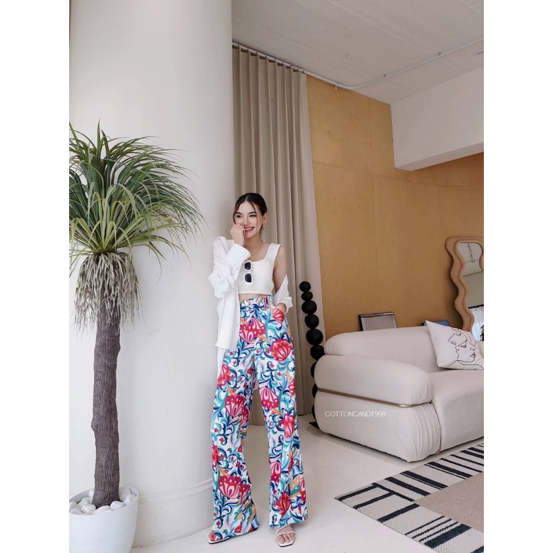 🍬CottonCandy - New Mimosa pants ขากระบอกเป๊ะ