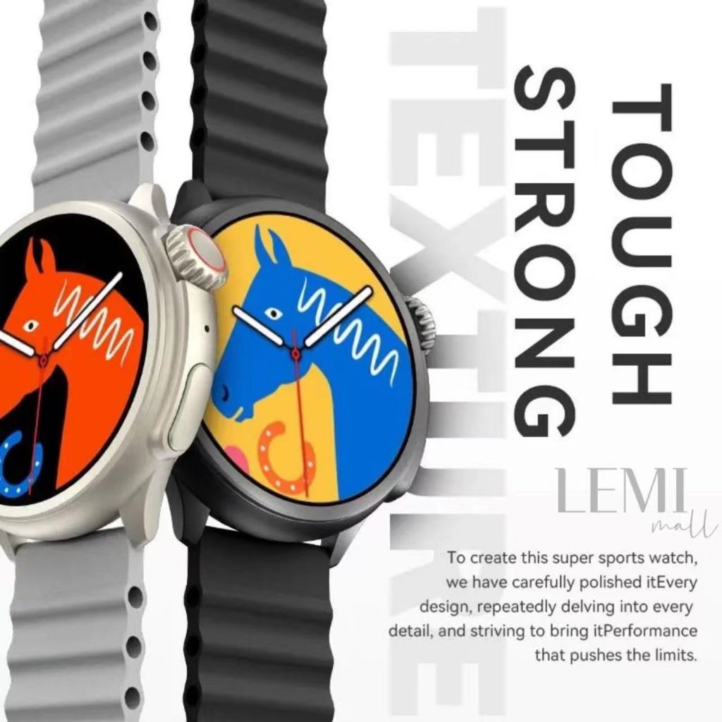 ใหม่ นาฬิกา smart watch HW3 ultra/AMAX3 ultra จอกลม พร้อมส่ง1.52นิ้วหน้าจอสําหรับIos Android