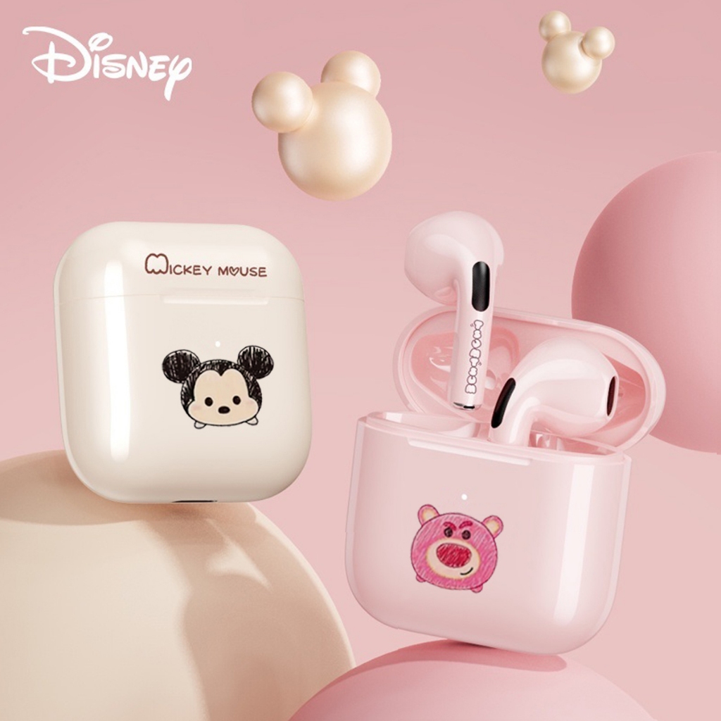 Disney F12 หูฟังบลูทูธ หูฟังบลูทูธไร้สาย หูฟังไร้สาย พร้อมไมโครโฟน ลดเสียงรบกวน กันน้ํา หูฟังดิสนีย์
