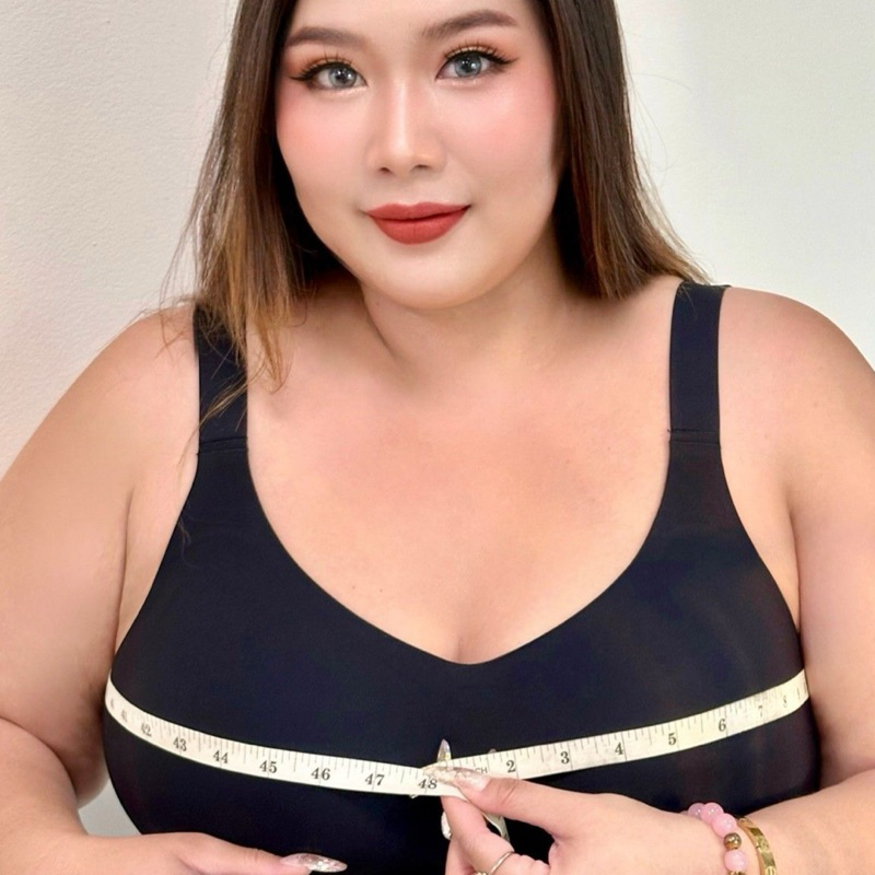 BraLista ไร้ขอบ ไร้โครง เสื้อในเพื่อสุขภาพ เก็บเนื้อปลิ้นข้างsize M-4XL ราคา ถูกที่สุด ดีลบีเคเค แกลเลอรีภาพที่ 6