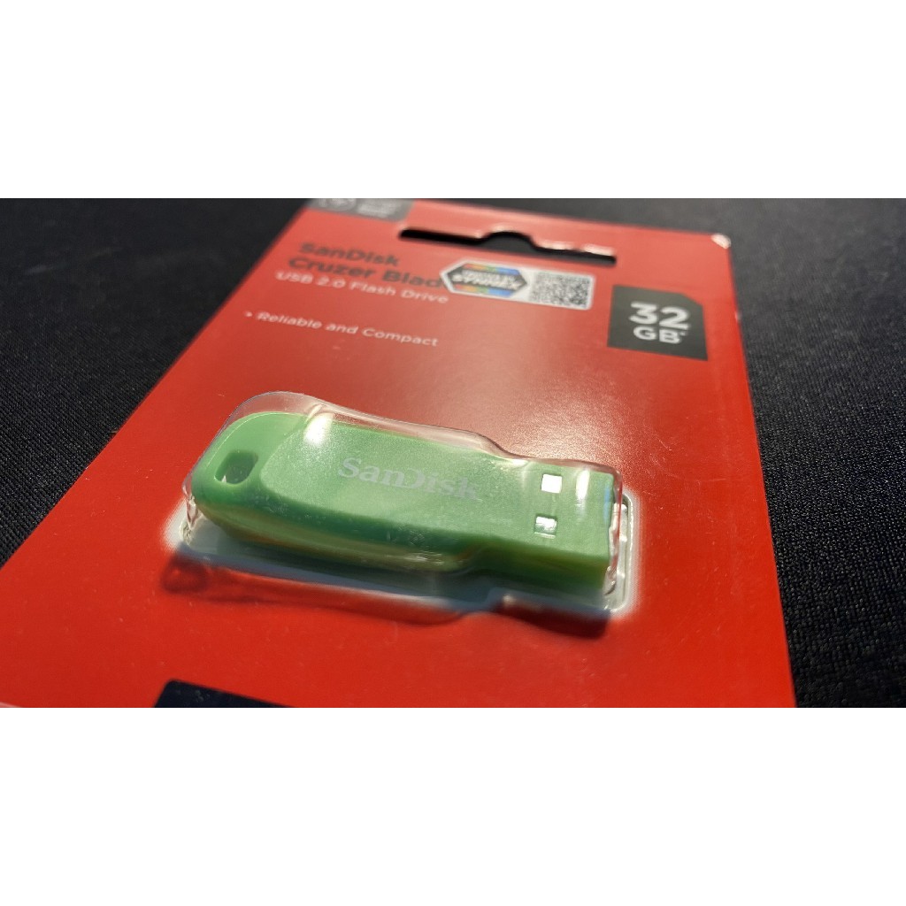 SANDISK FLASHDRIVE 32GB GREEN แฟลชไดร์ฟ SANDISK ความจุ 32GB สีเขียว