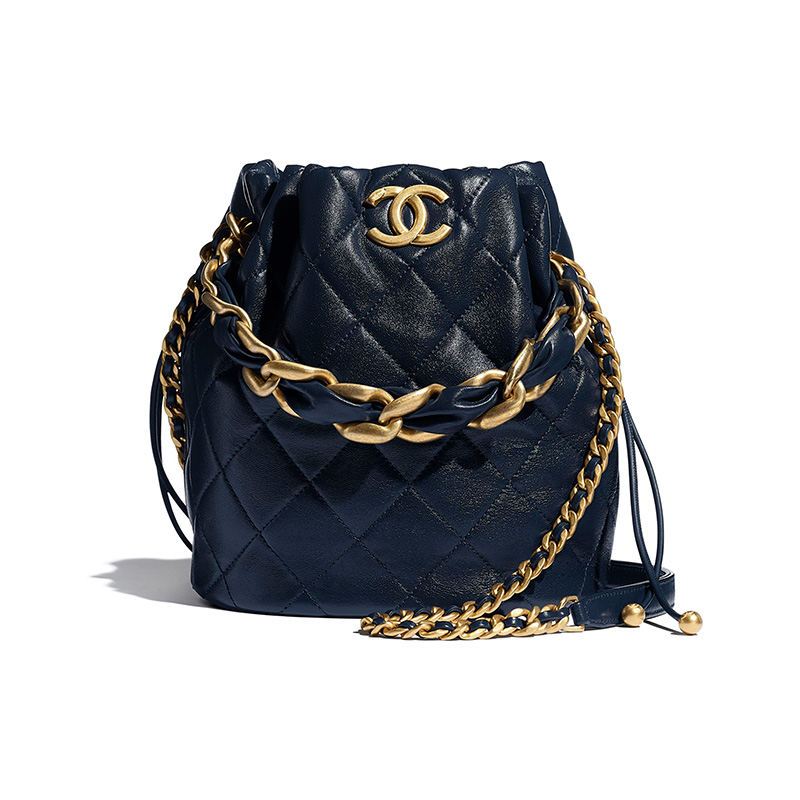 Chanel/New Style/Crossbody Bag/Bucket Bag/Drawstring Bag/ของแท้ 100%