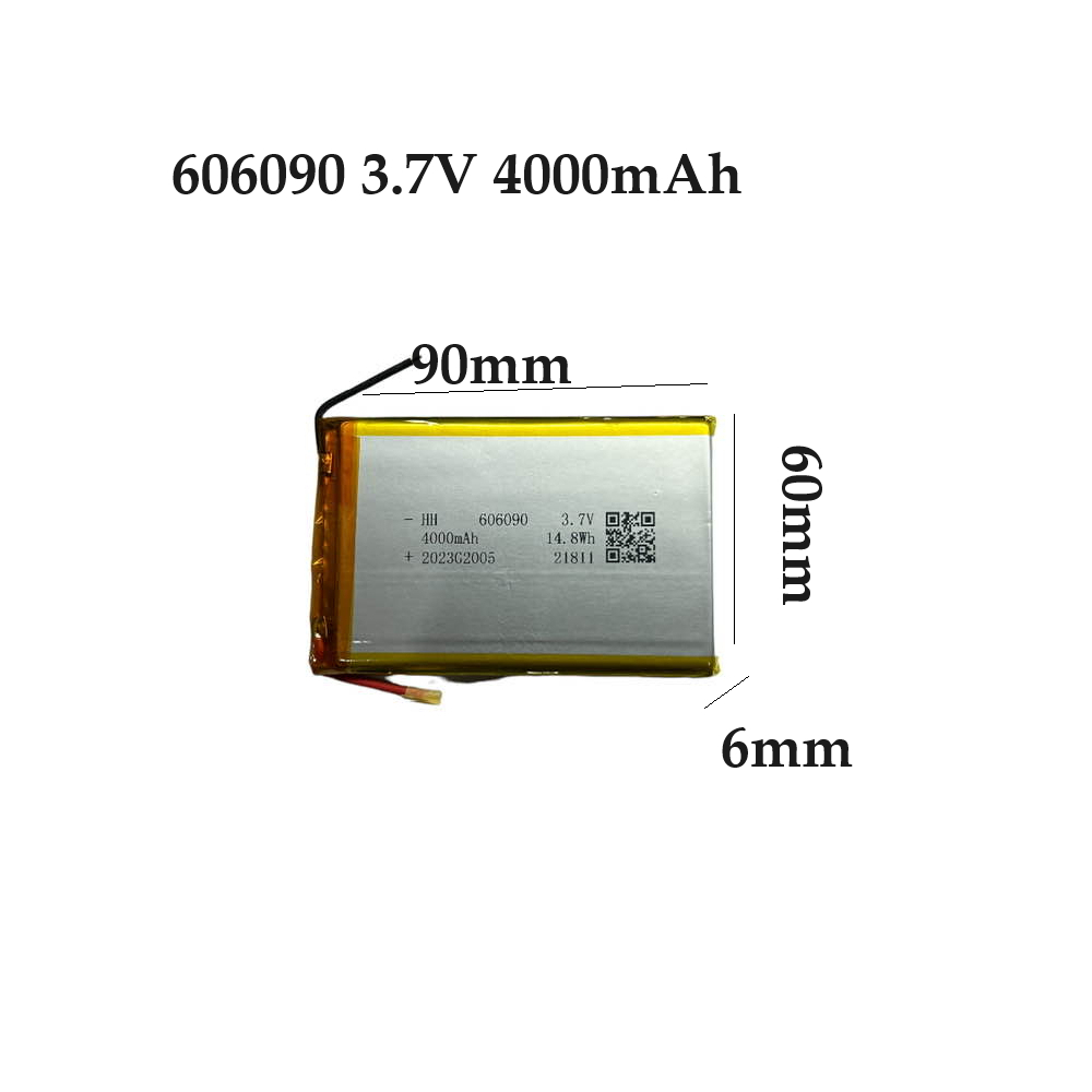 cell แบตเตอรี่ power bank 3.7V 4000mAh 606090 แบตเปล่า ไส้แบต ไม่มีวงจร