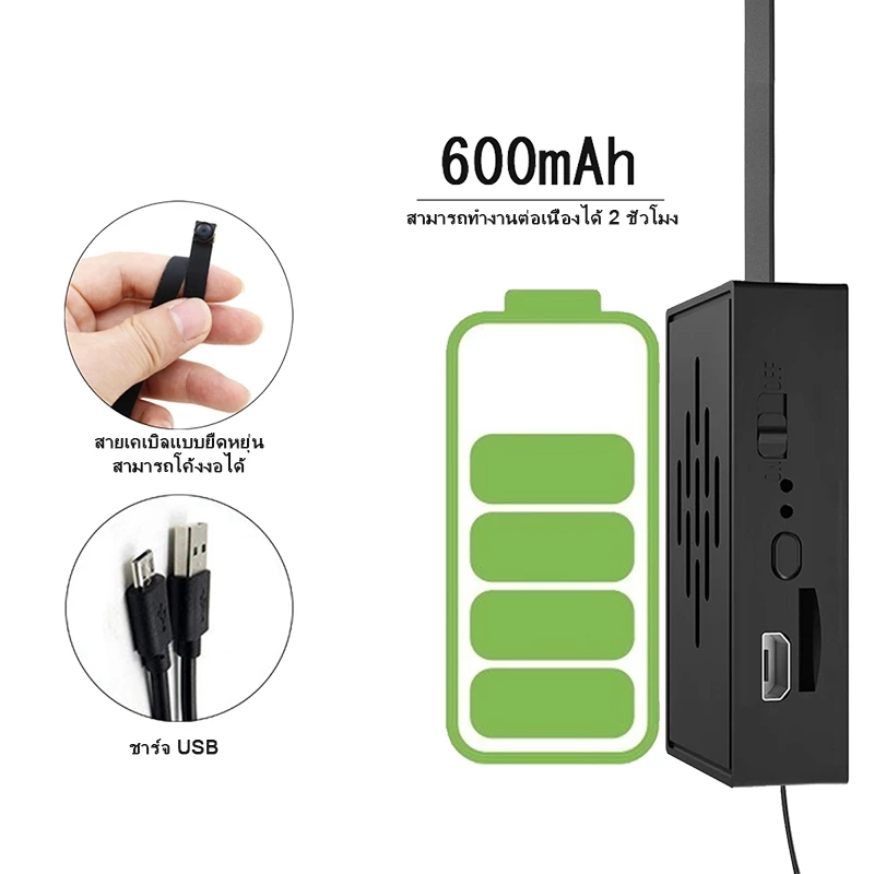 กล้องวงจรปิด 4K Mini DIY กล้องเครือข่ายไร้สาย WIFI สมาร์ทโฟน APP ควบคุมไมโครโฟนในตัวแบตเตอรี่ในตัว thumbnail 3