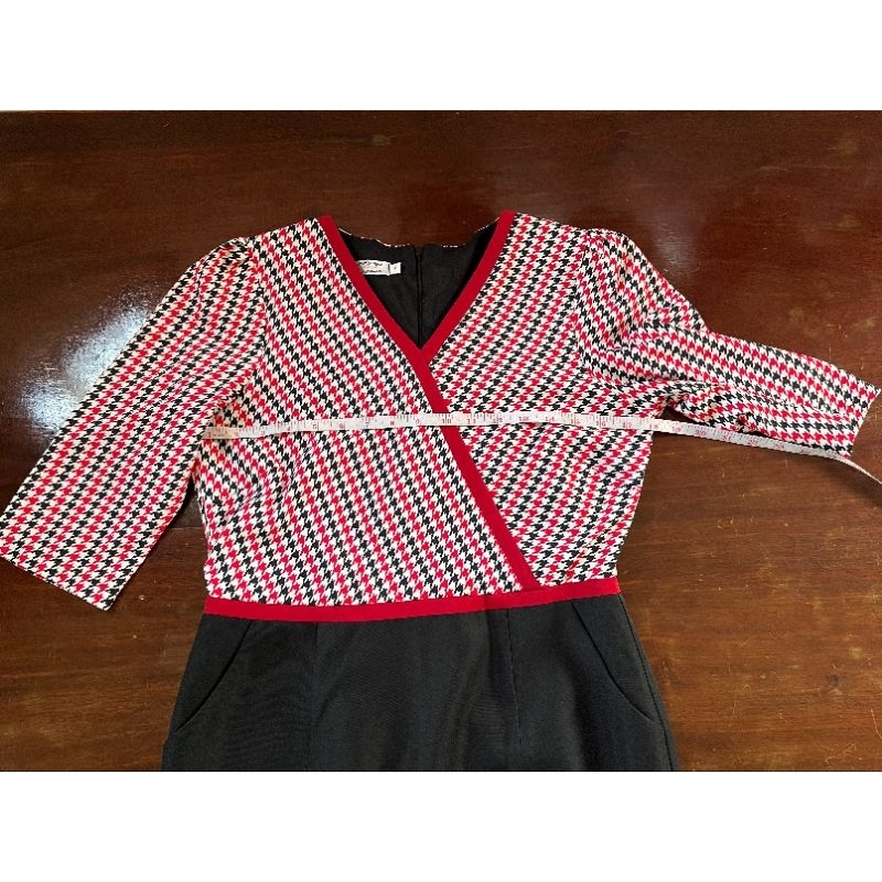 APPS เดรส สีแดง ดำ อก 36 เอว 30 สะโพก 38 ยาว 37.5