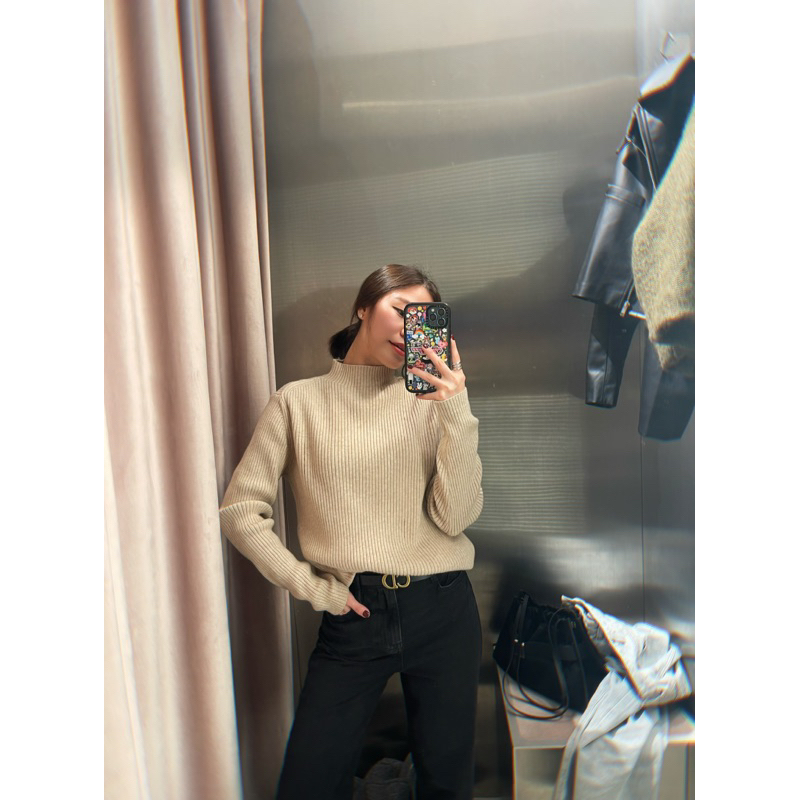 เสื้อไหมพรม คอปีน เนื้อดีมาก เสื้อกันหนาว winter fine sweater basicsele