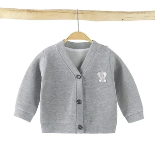 MT07 เสื้อคาร์ดิแกนเด็ก ผ้าไหมพรม ไม่บางไม่หนา กำลังพอดี แขนยาวเด็ก sweet baby