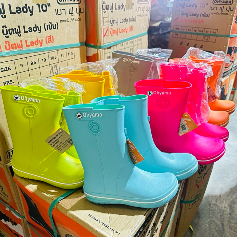 รองเท้าบูท ohyama สูง 12 นิ้ว รุ่นใหม่ล่าสุด สินค้าพร้อมส่ง