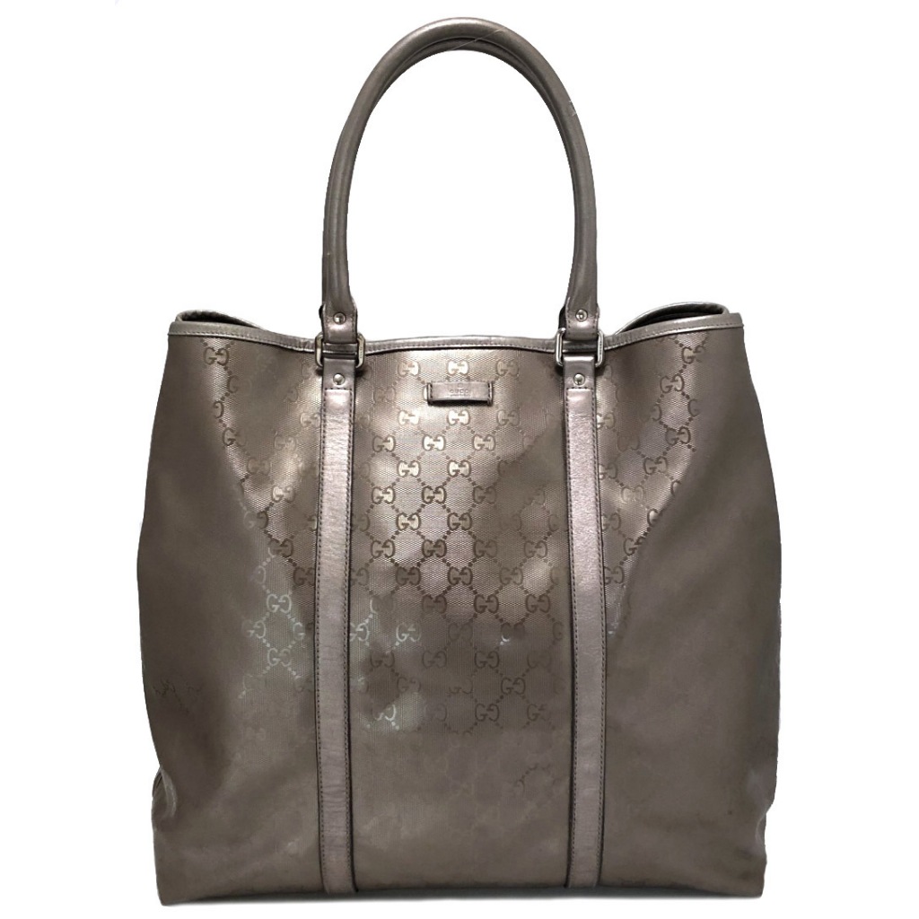 Gucci Tote Bag 223668 GG Pattern Implement GG Metallic Women's Tote Greige Logo Tote GUCCI[Ship from japan]
