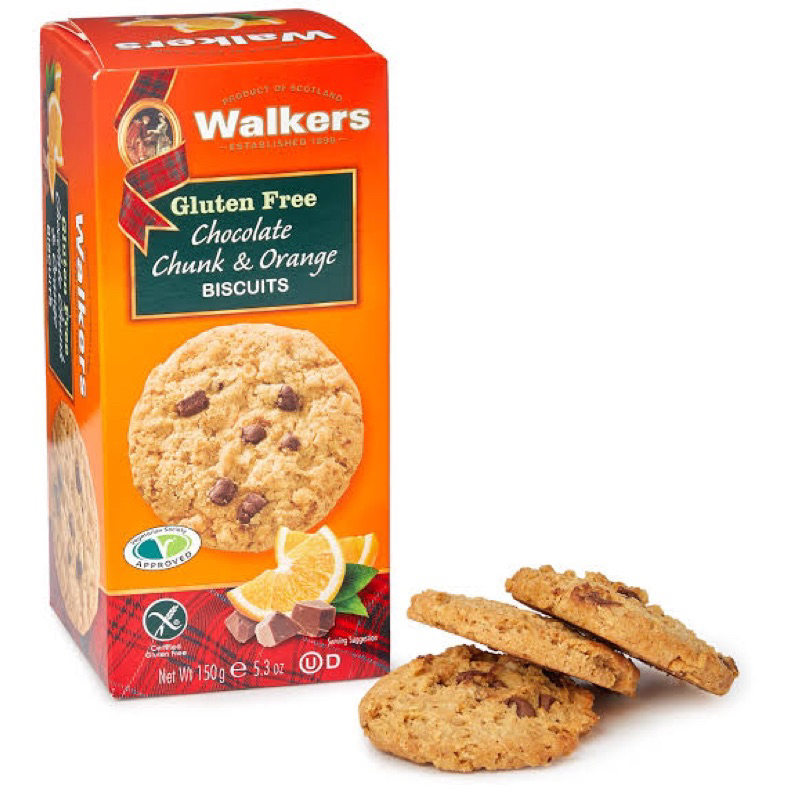 Walkers chocolate orange cookies 150g. คุกกี้ช็อกโกแลตส้ม นำเข้าจากสก็อตแลนด์🏴󠁧󠁢󠁳󠁣󠁴󠁿