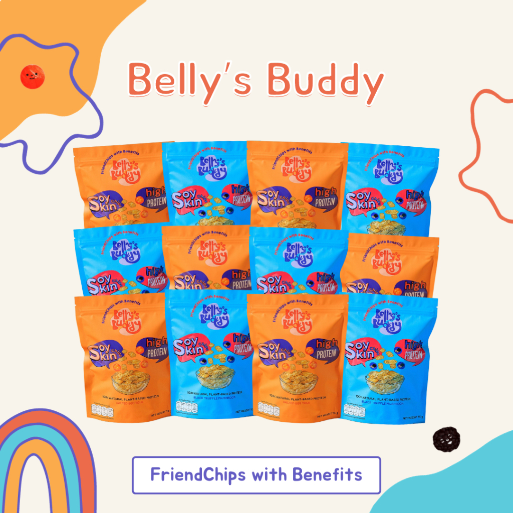 Belly's Buddy - Soy Skin Chips : Bundle of 12 (ฟองเต้าหู้อบกรอบเบลลี่ บัดดี้)