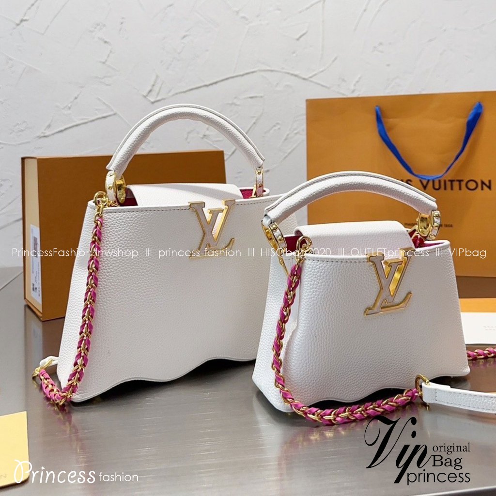 พร้อมส่ง 3 สี 🥂 LV Capucines Top Handle Bag / LV Makes Waves With Its New Capucines แบบใหม่แบบสับ น่