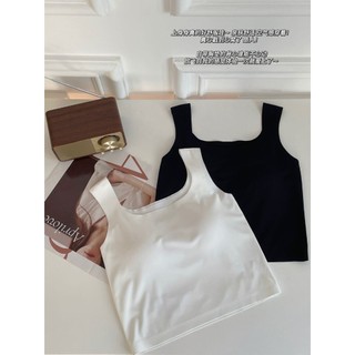 เสื้อคอเหลี่ยม  ผ้าลื่น ผ้าเย็นสบาย ใส่ง่าย ไม่ต้องใส่เสื้อใน v133