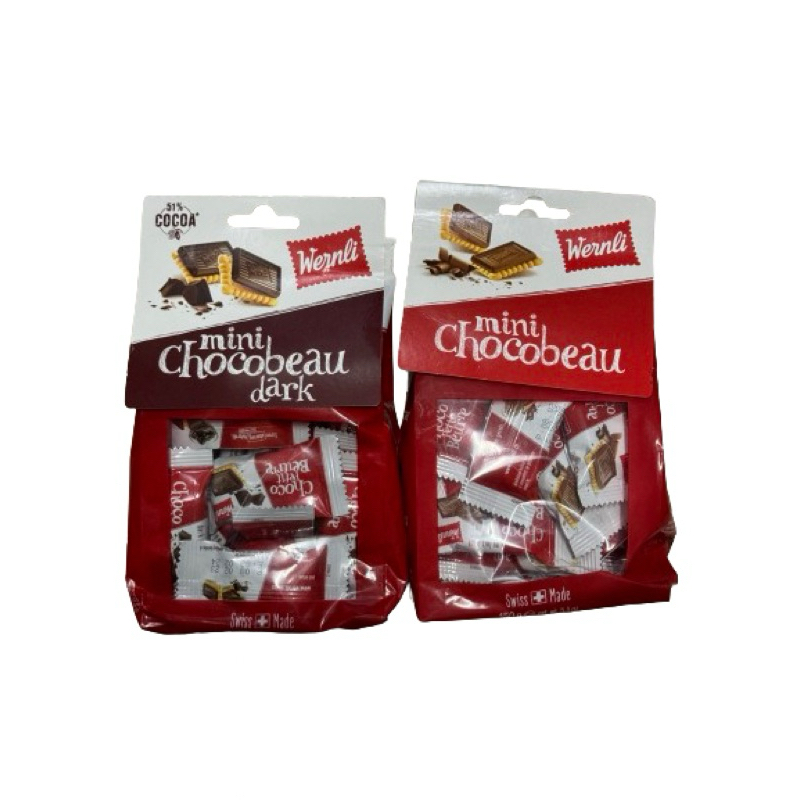Wernli Mini Chocobeau 1ห่อ มี 24 ชิ้น มี 2 รส น้ำหนัก 150 กรัม ผลิตในประเทศสวิสเซอร์แลนด์