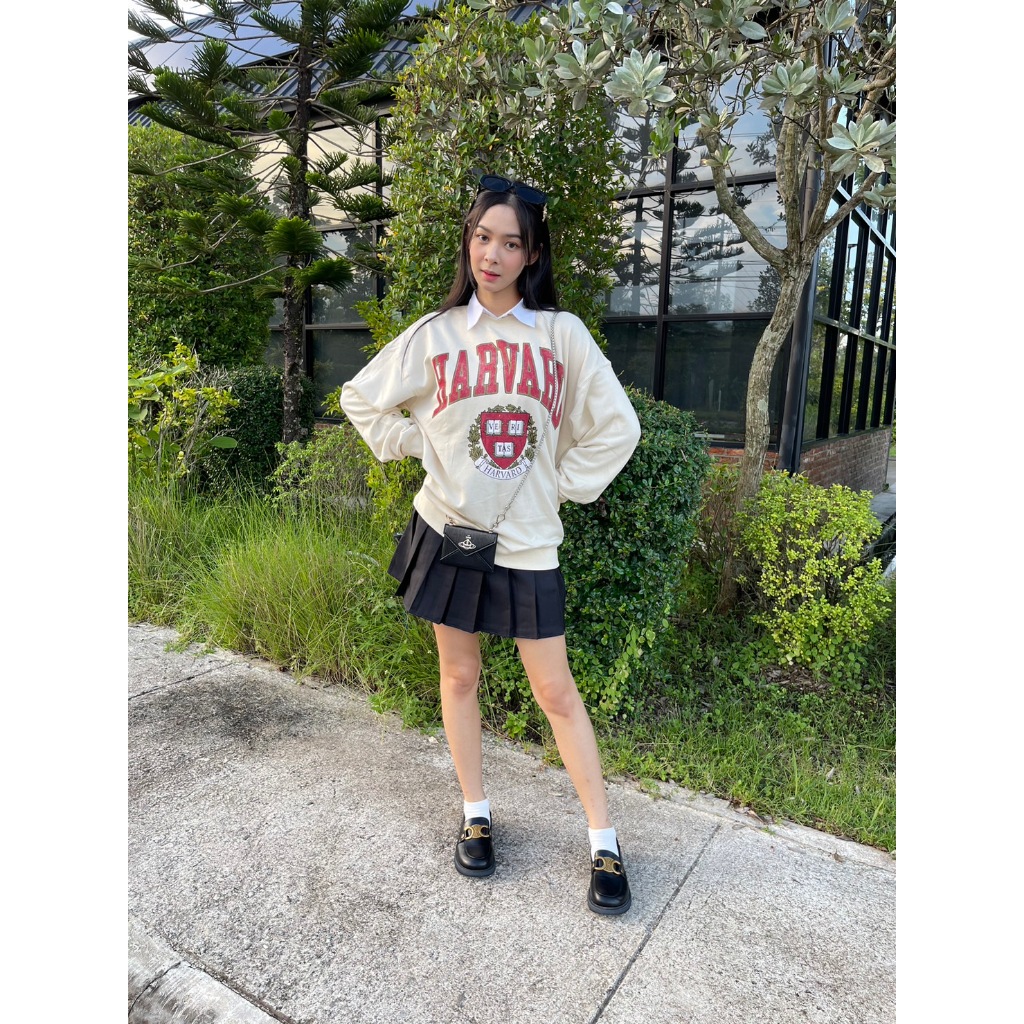 สเวตเตอร์ผ้าสำลีบาง Harvard University