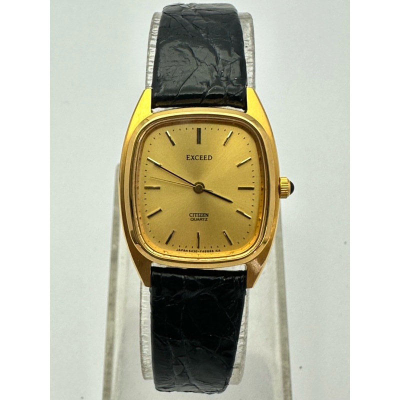 CITIZEN EXCEED Quartz ตัวเรือนทองชุบ นาฬิกาผู้หญิง มือสองของแท้
