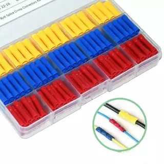 สลิปต่อสายไฟ ตัวต่อสายไฟ ต่อตรง แบบมีฉนวน BV-1, BV-2, BV-5 200 PCS