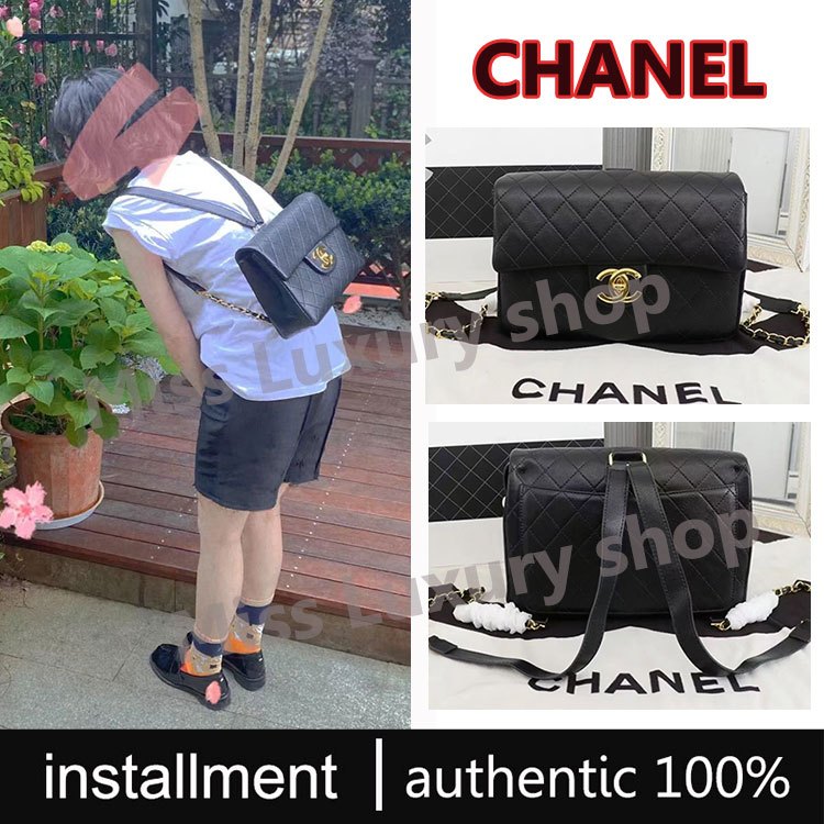 Chanel jumboกระเป๋าเป้ของแท้100%