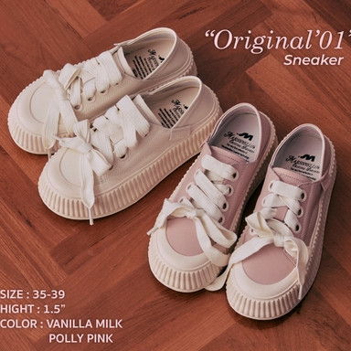 MARSHMELLOW ORIGINAL 01 - MARSHMELLOW รองเท้าผ้าใบน้ำหนักเบาพื้นนิ่มมากกก น้องสูง 1.5นิ้ว