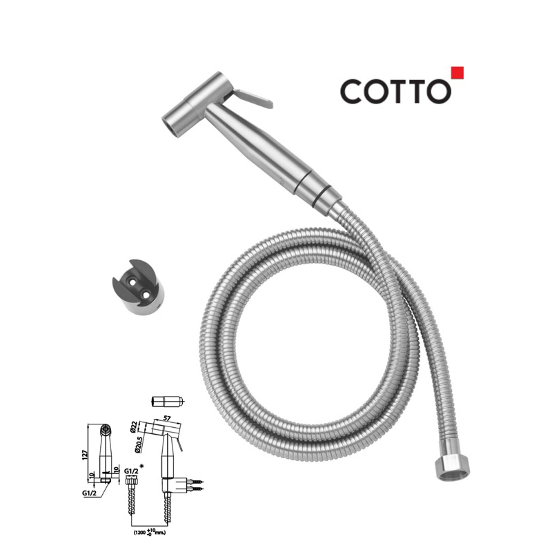 CT9902#SA(HM) ฝักบัวฉีดชำระสแตนเลส Cotto สายชำระ CT9902#SA