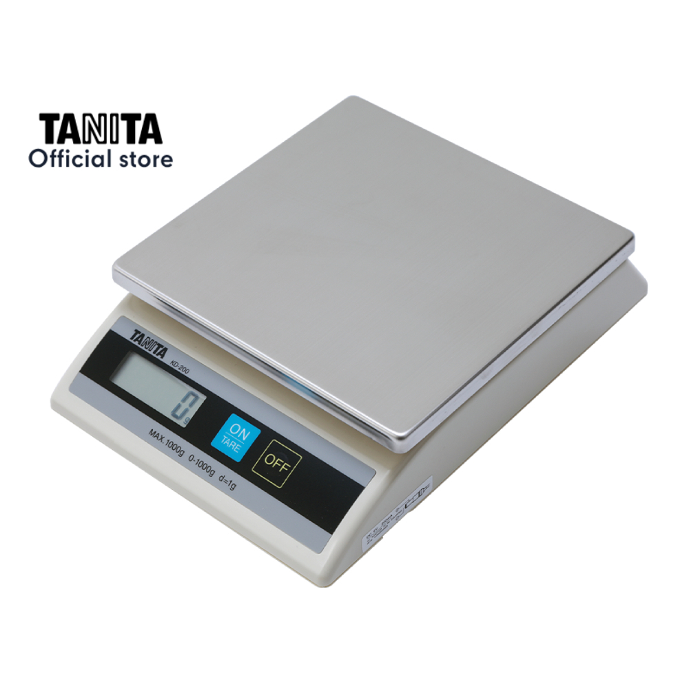 TANITA เครื่องชั่งน้ำหนักในครัวแบบดิจิทัล รุ่น KD-200 สีเงิน พิกัด 1 กิโลกรัม