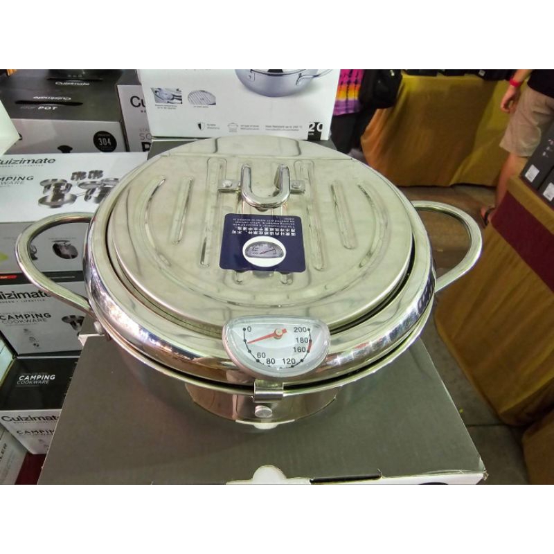 Cuizimate Frying Pot หม้อทอดแบบเชฟญี่ปุ่นใช้เลยค่ะ สแตนเลส 304 มีตัววัดอุณหภูมิ