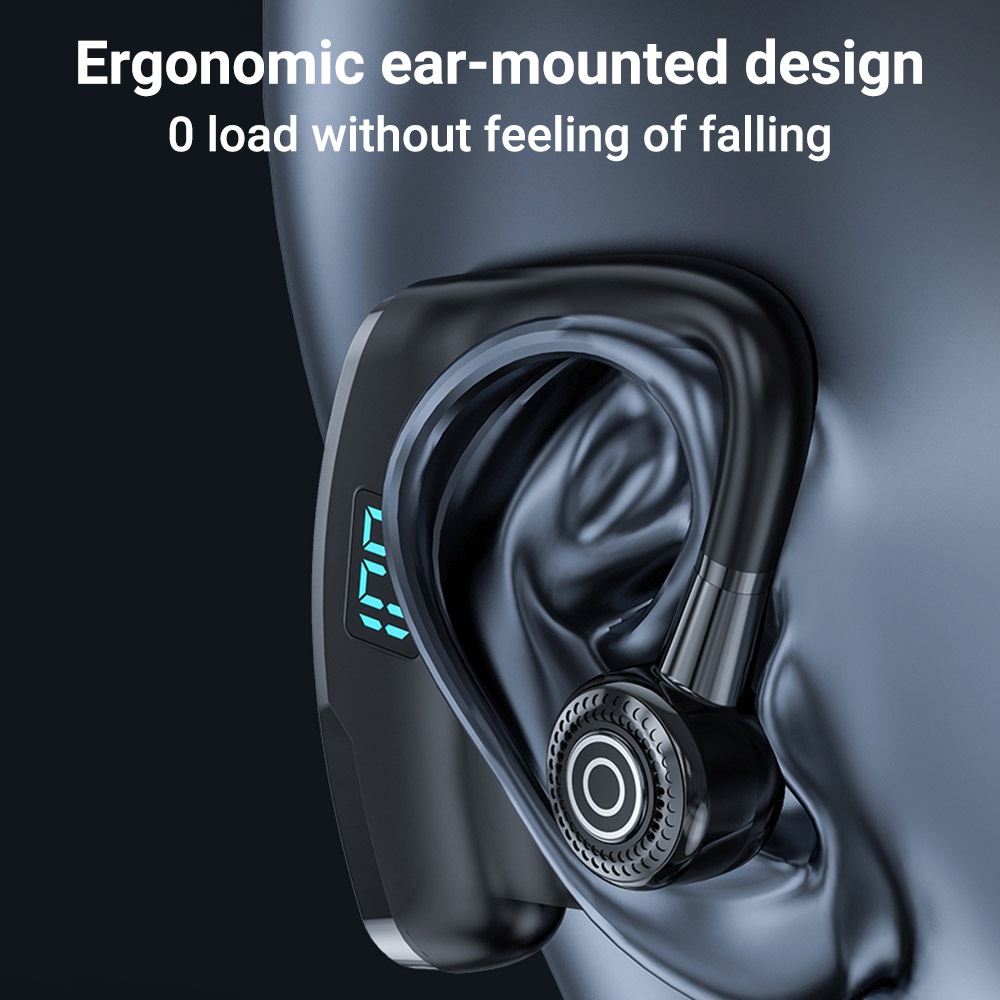 V9 บลูทูธไร้สายแบบแฮนด์ฟรี หูฟังบลูทูธ การควบคุมเสียงรบกวน ไร้สาย Bluetooth ชุดหูฟังพร้อมไมโครโฟนสำหรับไดร์เวอร์กีฬา