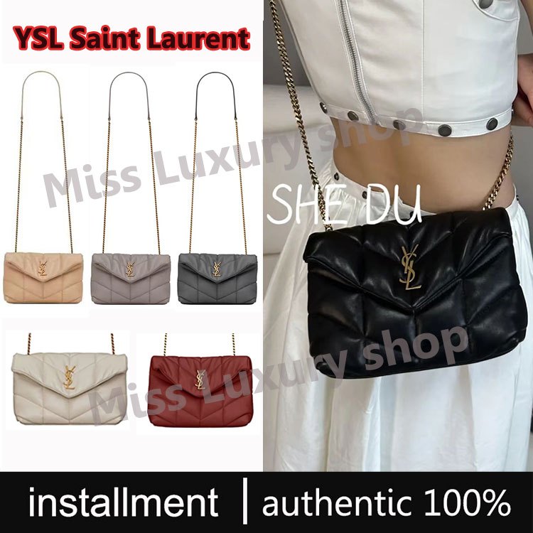 YSL Yves Saint Laurentกระเป๋าสะพายข้างของแท้100%