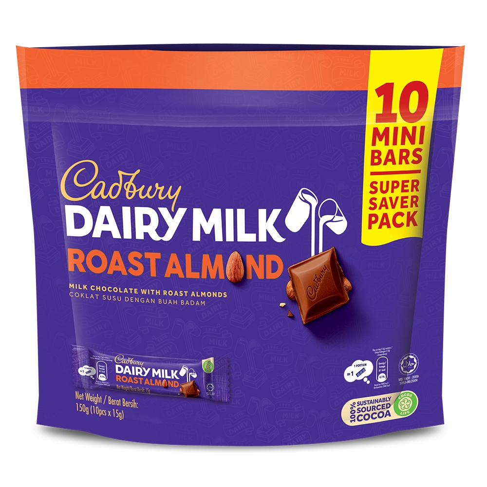Cadbury Daily Milk 150g.DAIRY MILK ROAST ALMOND🍫