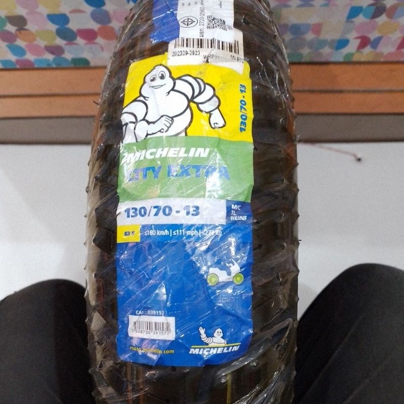 ยางนอก (MICHELIN) CITY EXTRA 130/70-13 T/L รุ่น:N-MAX155ยางหลัง/PCX-160 ยางหลัง