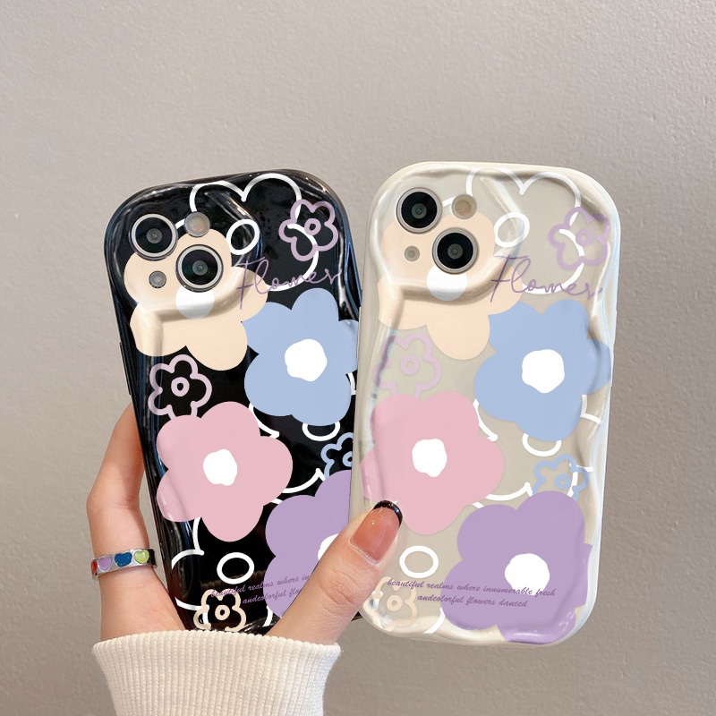 หุ้นไทย COD เคสที่เข้ากันได้กับขอบโค้งหยัก for Realme 5 5S 5i 6i 7i 8 Pro C33 C35 C11 C12 C21 C25Y C55 C3 เคสลายการ์ตูน