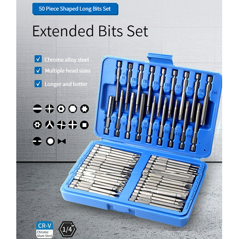 50 ชิ้น 75 มิล ลิเมตรการรักษาความปลอดภัยไขควงบิต Torx ดาว HEX Spline slotted ฟิลลิป ไขควงหกเหลี่ยม อุปกรณ์ซ่อมแ - รูปที่ 2