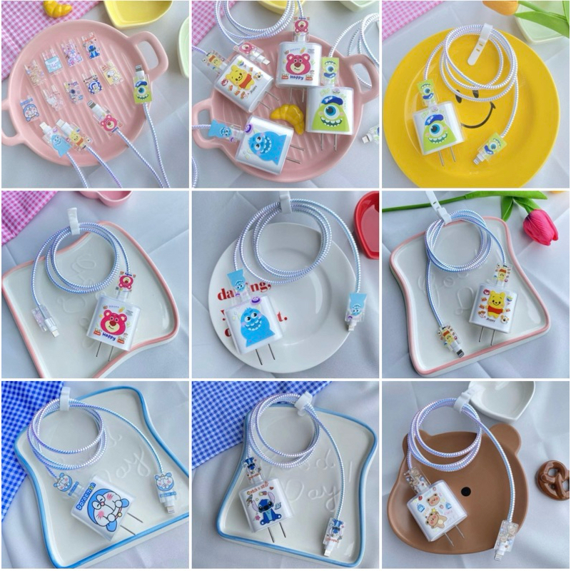 🍓ชุดถนอมสายชาร์จ 20W ใช้สำหรับ ไ อโฟน i12promax i13pro i13promax  i14 i14pro i14promax การ์ตูนน่ารัก