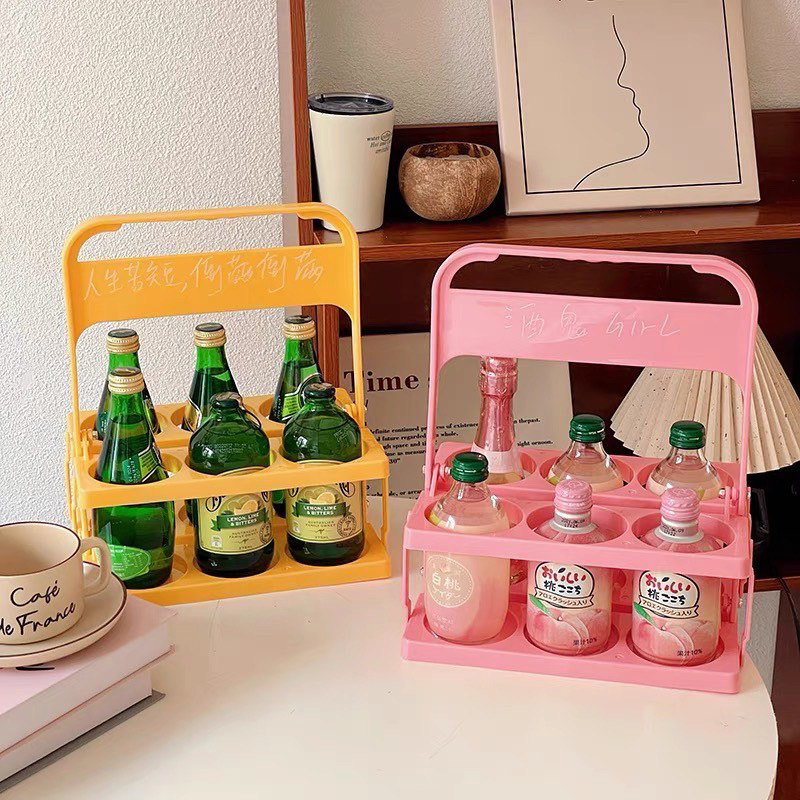 bonita พร้อมส่งทั้ง4และ6ช่อง ที่ใส่ขวดเบียร์ เครื่องดื่มแก้วดอกไม้ พับได้น่ารักมากกก