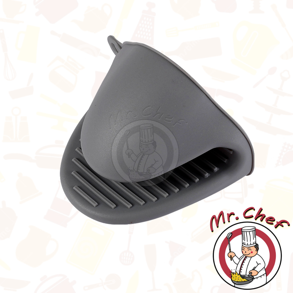 Mr.Chef [พร้อมส่ง] ที่จับซิลิโคนกันความร้อน ที่จับหม้อ จาน ซิลิโคน สีเทา ม่วง ฟ้า เขียว เหลือง ส้ม แดง