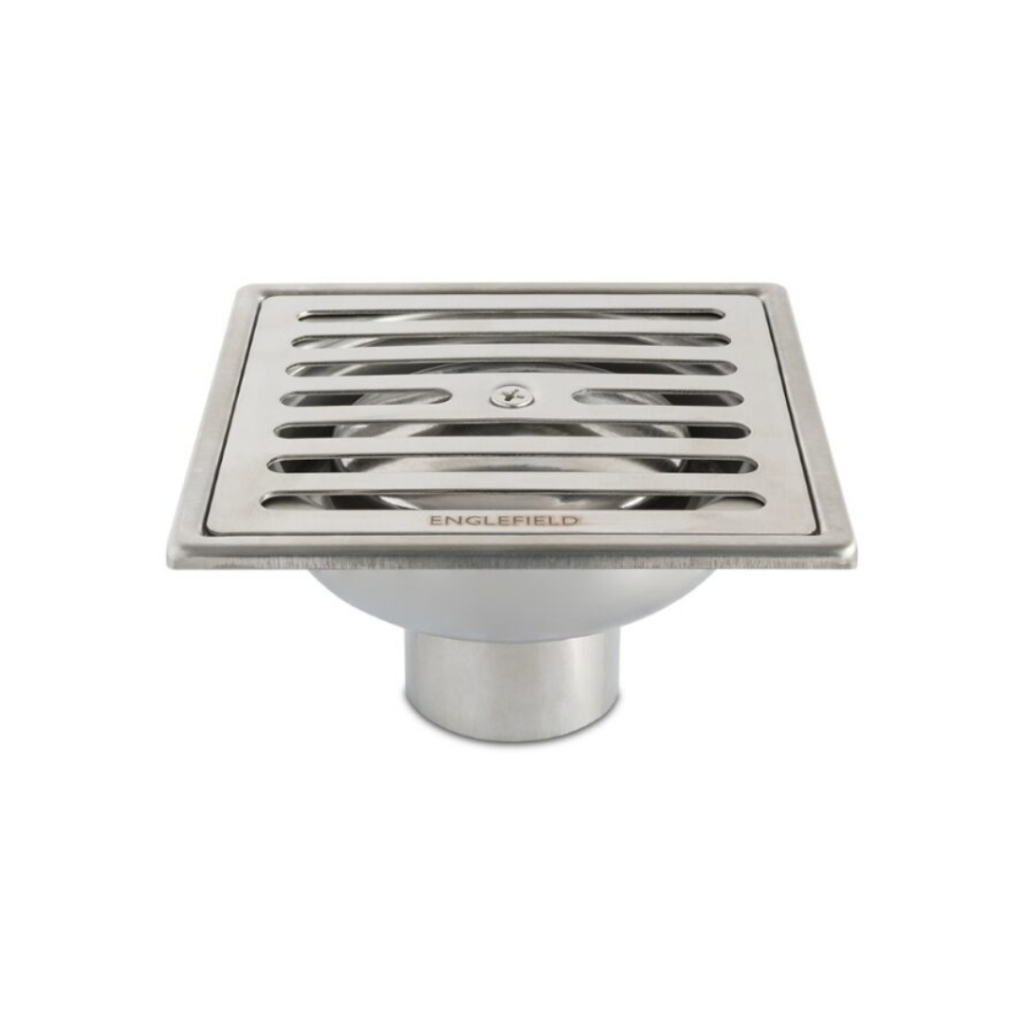 ENGLEFIELD Stainless steel floor drain - square 4" ตะแกรงกันกลิ่นสแตนเลสแบบเหลี่ยม 4 นิ้ว K-76978X-CP