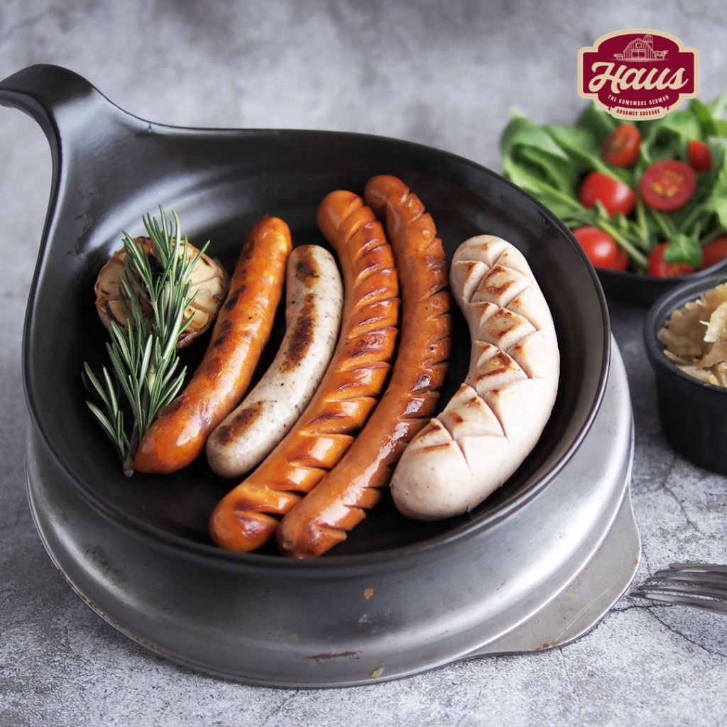 Haus Sausage - Mixed German Sausage Set D (280 g./5 flavors)  -ไส้กรอกเยอรมันรวม 5 รส เซ็ท D