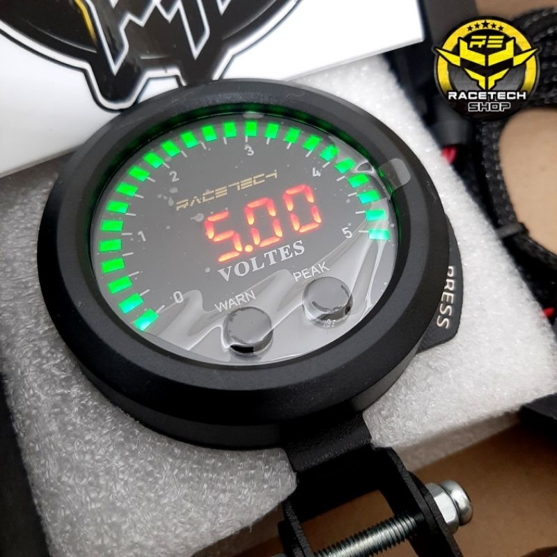 วัดแรงดันท้ายราง เรซเทคโปร 1 รุ่นหน้าจอเขียว-แดง พร้อมขาแบบแยก