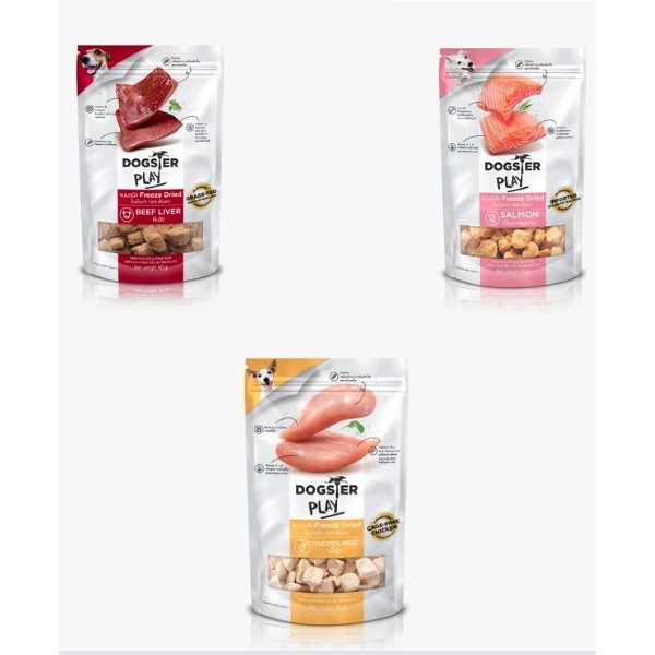 DogSter Play Freez Dried ขนมสุนัขสุดพรีเมียม