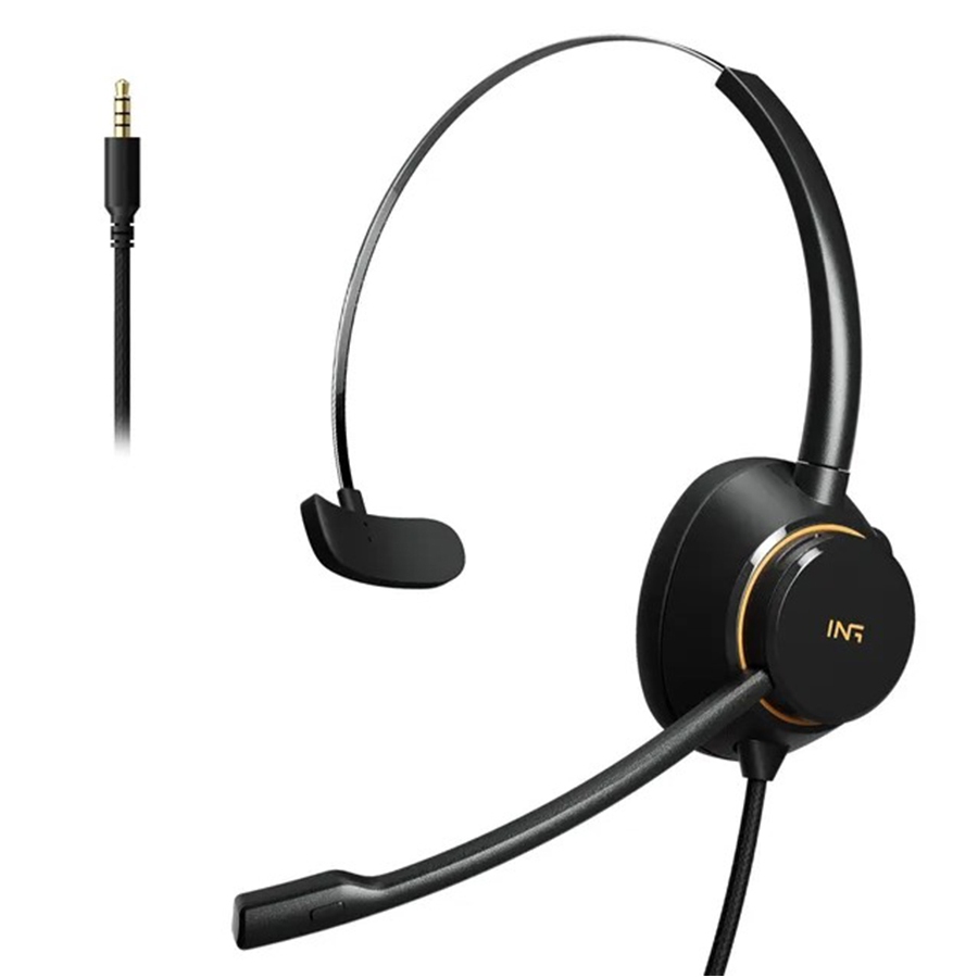 Somi TS-711 Headset หูฟังพร้อมไมค์เเจ็ค 3.5mm.สำหรับ Call Center, การประชุมออนไลน์, แชททั่วไป, ZOOM, VoIP, Skype