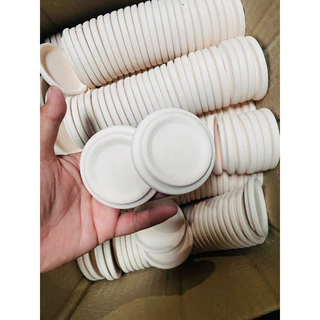 จานรองกระถางดินเผา กว้าง 2.5 นิ้ว และ 3.5 นิ้ว สีขาวธรรมชาติ
